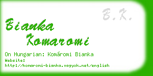 bianka komaromi business card